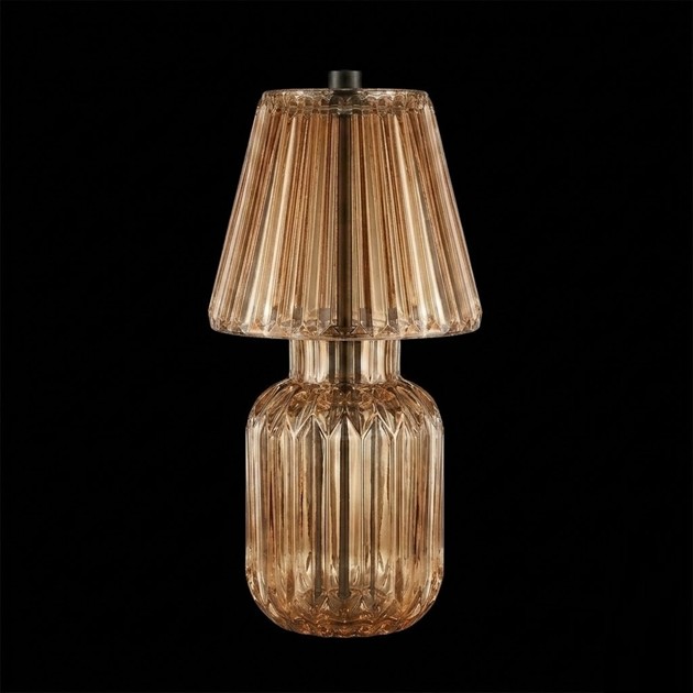 PRISMA glass mokka bordslampa